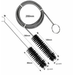 Cleaning Brush Double-Ended Flexible Brush – 200 cm – Black
