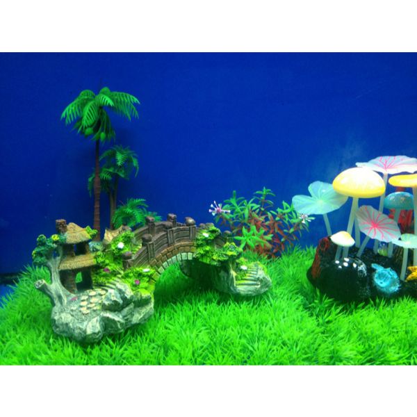 Pavilion Tree Fish Tank Decoration Bridge Aquarium Ornament - SMALL / LARGE / Extra Large