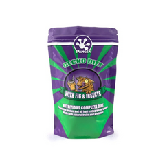 Pangea Fig & Insects Complete Gecko Diet - 56g, Small Reptile Feeding Dish Bowl, White Ceramic Reptile Food Bowl NFF-49 - COMBO