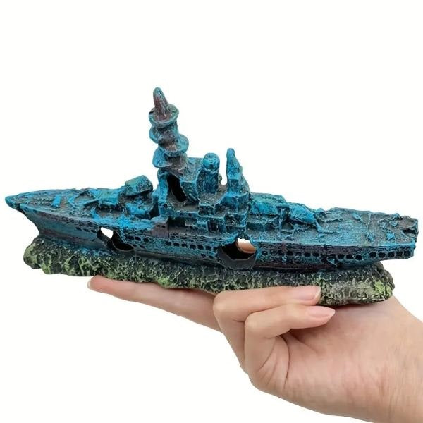 Shipwreck Ship Aquarium Décor 21 x 3.5 x 10cm