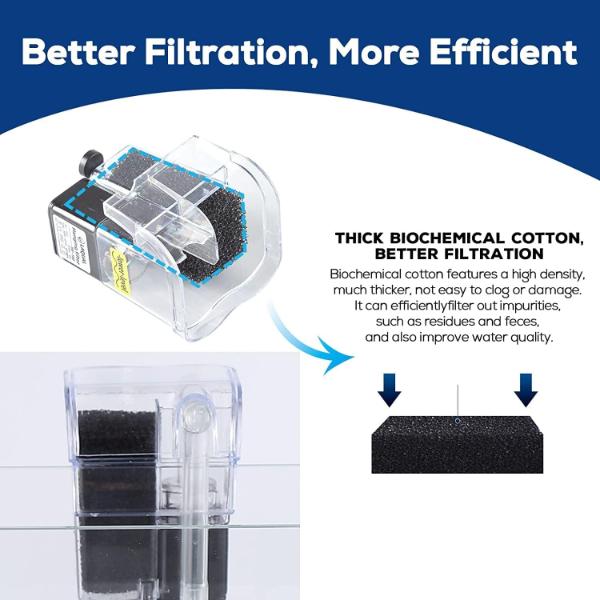 4W Hang On Filter 350L/H for With Flow Control