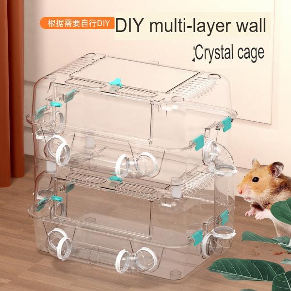 Modular Transparent Hamster Cage Set – B&K PET Shop