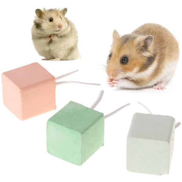 Hamster Teeth Grinding Stone Mineral Calcium Rabbit Rat Squirrel Cube Hang