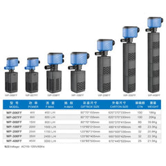 Aquarium Internal Filter WP Series (WP-006FF to WP-408FF)