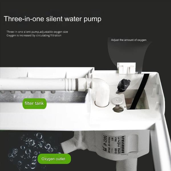 Desktop Ecological Tank Glass Self-Circulating Fish Tank