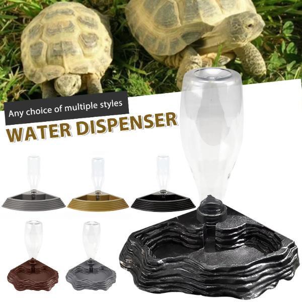 Pet Automatic Large Capacity Reptile Drinking Fountain Turtle Water Dispenser Lizard Basin Reptile Box Landscape Decor Element