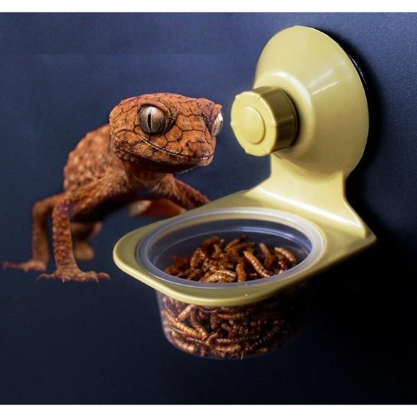 Reptile Feeder Pet Feeder Fixed Suspension with Dish Rack And Suction Cup Accessories