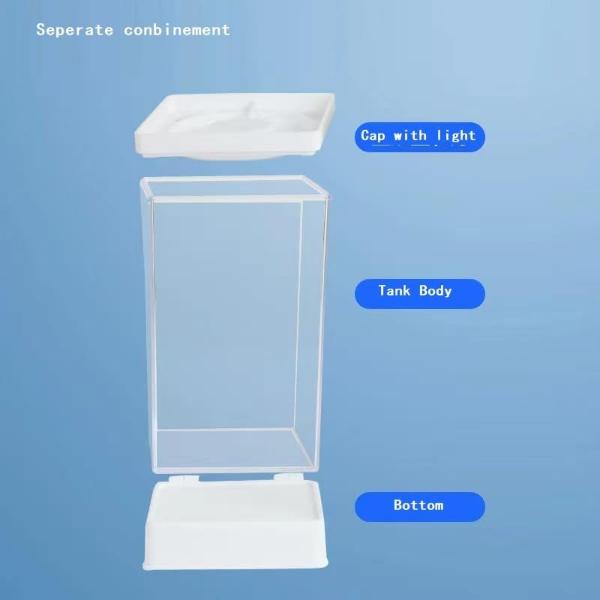 Aquarium Betta Fish Tank Clear Set with Light and Stand Nano Aquariums
