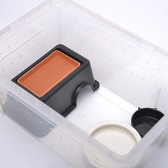 plastic hide with water dish (17.5 X 11.5 X 7.1)