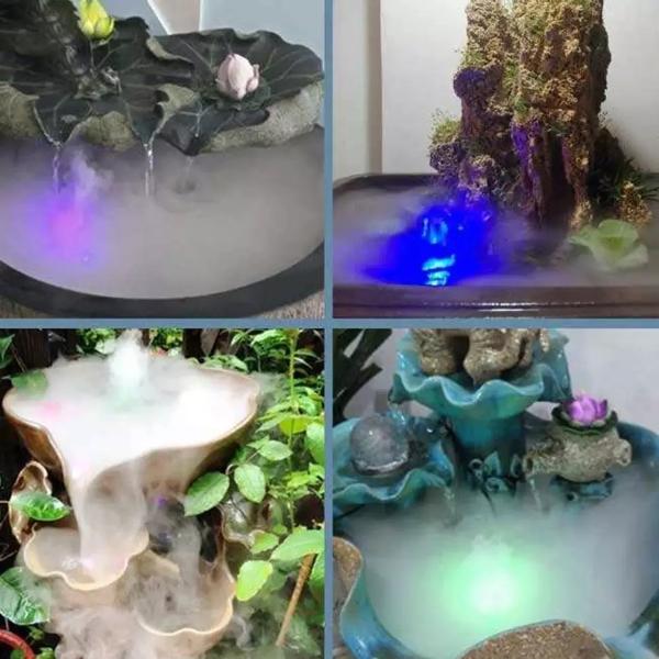 Humidifier Smoke Machine Mist Maker - BLACK - WITH LIGHT