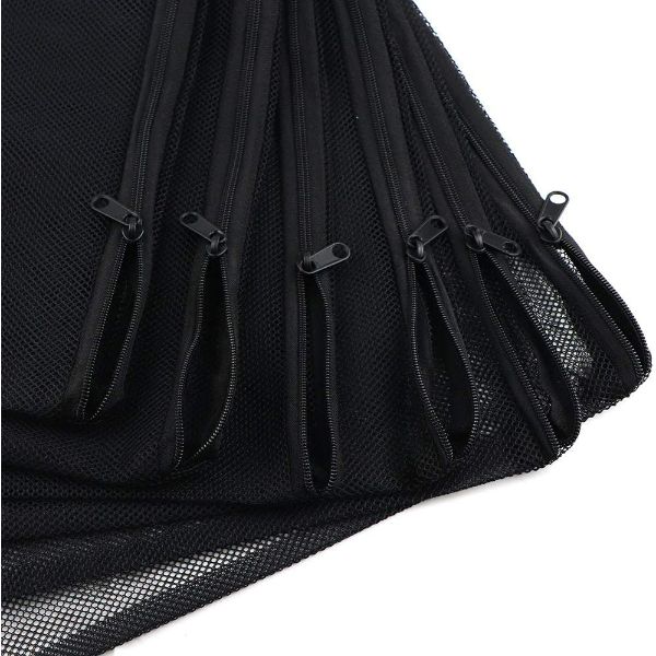 Filter Net Bag Aquarium Zipper Mesh Black
