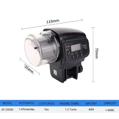 Digital Automatic Fish Food Feeder Dispenser Batteries Included