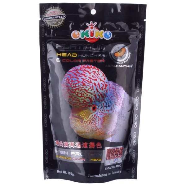 OKIKO Platinum Flower Horn Head - 100 Gms 4Sizes
