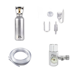 2L Aquarium Co2 Cylinder - Mafan G5/8 Regulator – 4 in 1 Diffuser Set – 2 Meter Co2 Hose Kit for Planted Tanks Complete Set