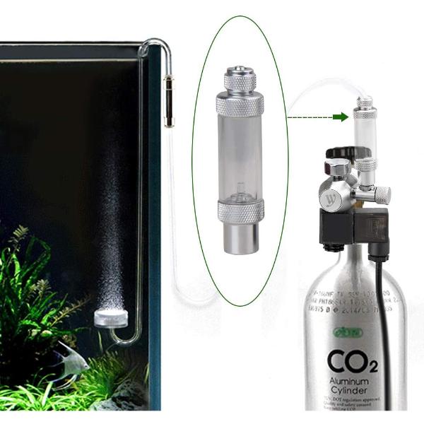 Aluminum CO2 Bubble Counter with Check Valve Single Head