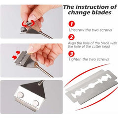 Aquarium Stainless Steel Glass Scraper Cleaner with Blade – 46 cm & 65 cm