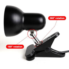 Reptile Habitat Lamp Fixture Heating Bulb Holder Stand - Flexible Clamp
