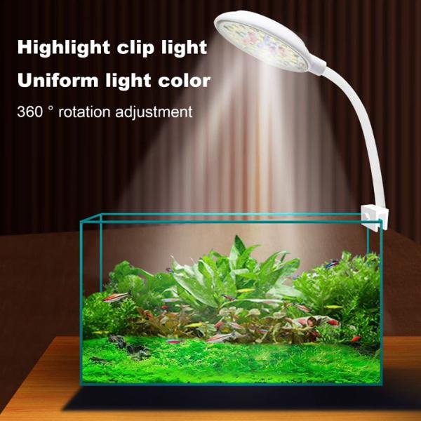 Aquarium LED 7W USB Clip on Lamp 3 Modes