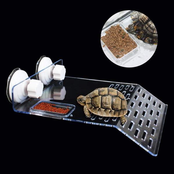 Turtle Floating Platform, Turtle Basking Platform Stand, Acrylic Terrace Turtle Bask Terrace Island Floating Basking Platform, Climb Terrarium Aquarium Tank