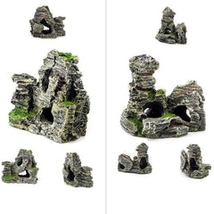 Artificial Fish Tank Rockery Resin Rock Mountain Hiding Cave Aquarium Decoration