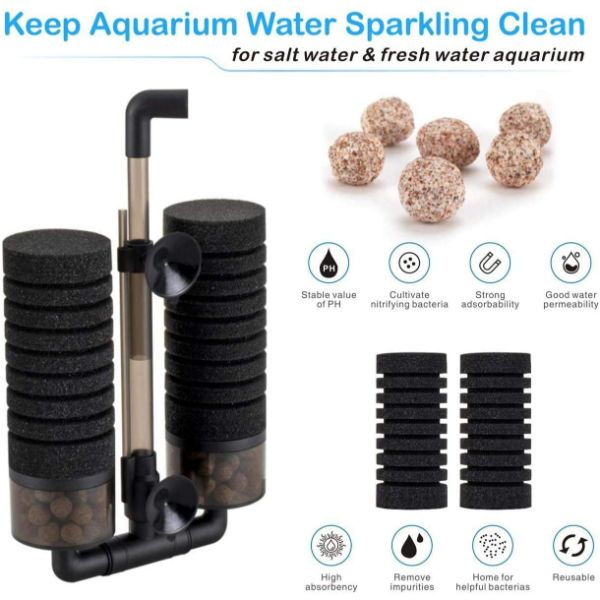Hygger Aquarium Double Sponge Filter  HG-908M/ HG-908S 2Types