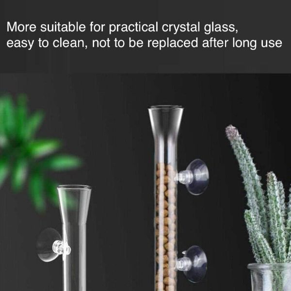 Shrimp Feeding Tube and Dish Clear Glass Feeder