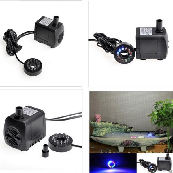 Fountain Pump with 4 LED Light 800L/H - Head - 1.6 m