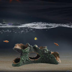 Aquarium Hollow Log Cave Ornament (Resin Root B)
