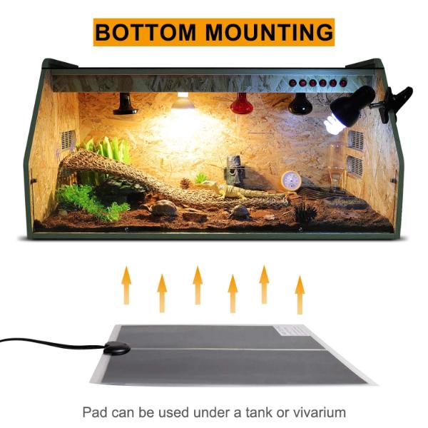 Reptile Heating Pad with Temperature Control, Adjustable Heat Mat for Reptiles Turtle, Aquarium Terrarium Heater 5W/ 7W/ 14W/ 20W/ 28W/ 35W