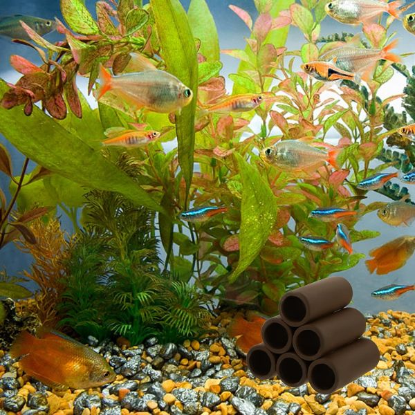 Aquarium Cave Brown Ceramic Fish and Shrimp Shelters (Two Sizes)