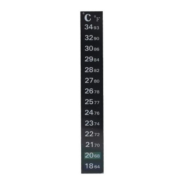 Aquarium Thermometer Strip, 64℉ to 93℉ & 18℃ to 34℃ Adhesive Sticking