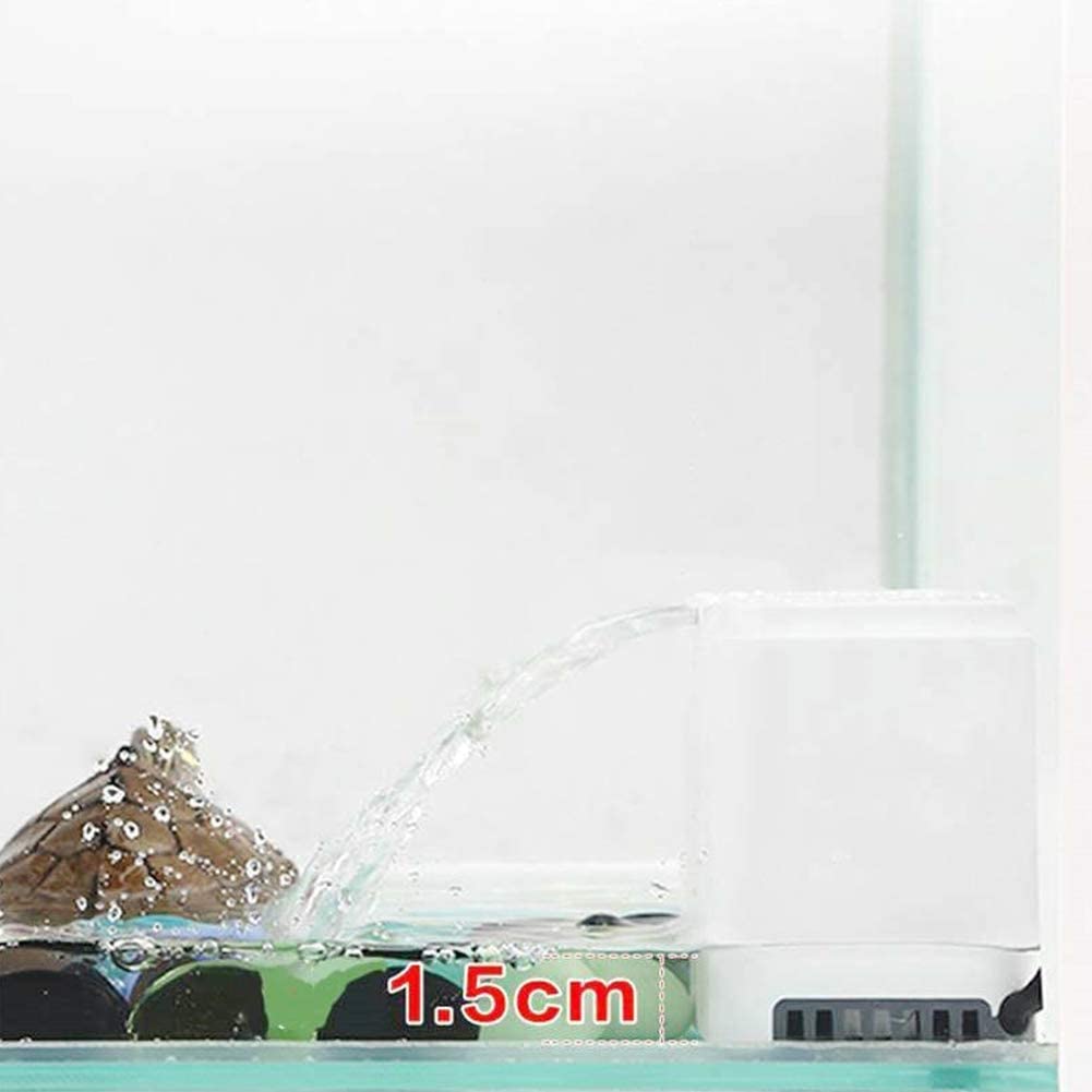 Aquarium Turtle Water Filter Pump 2W Low Position to Run Water and Mini 3 in 1 Shallow Fountain Waterfall Maker for Tortoise Tank