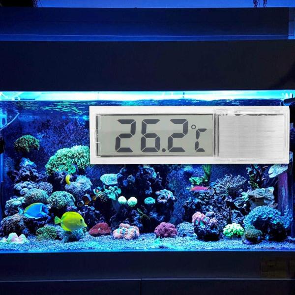 3D Perspective LCD Digital Thermometer Aquarium and Ambient