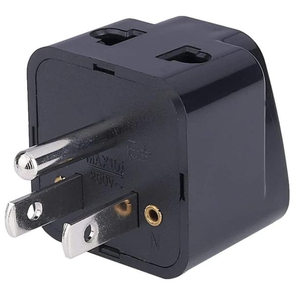 2-Pin Universal Power Plug Adapter Travel Plug Converter