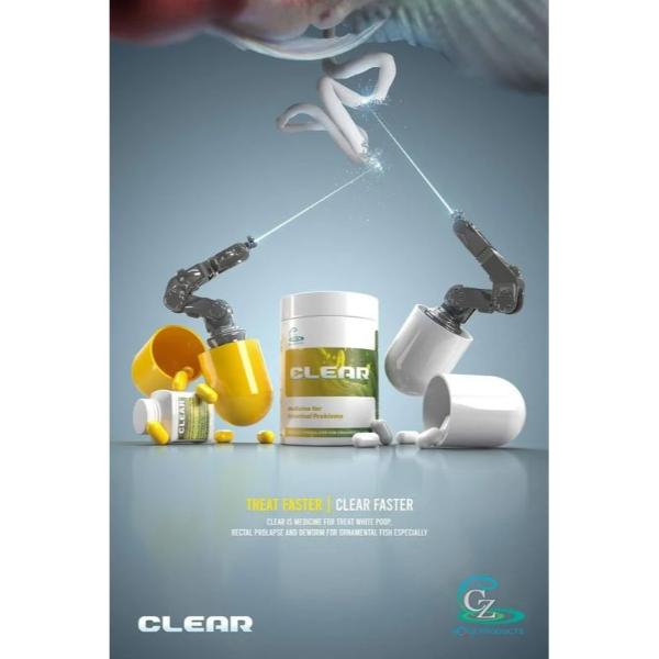 CZ Aqua Clear Treat Internal and White poop Disease 20 Capsules