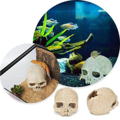 Realistic Skull Aquarium Ornament Resin Cave Decoration