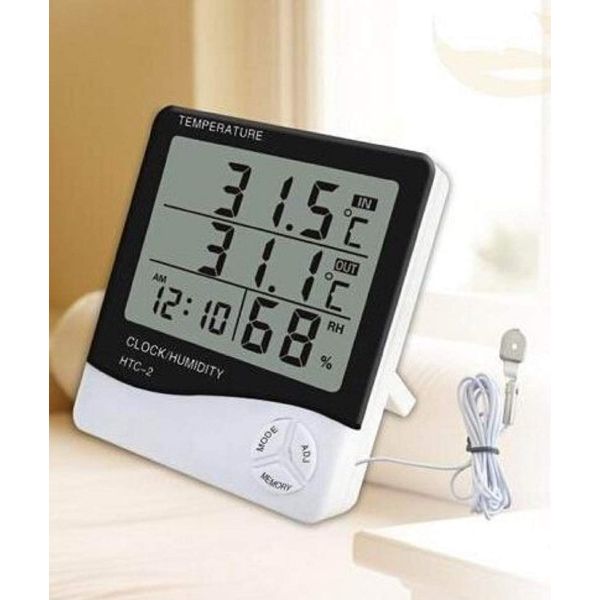 Digital Thermometer Hygrometer Electronic LCD Display Temperature Humidity Meter HTC-2