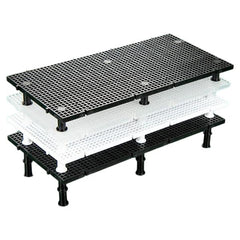 Aquarium Base Plate 15×30 cm with Stand White/Black