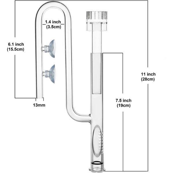 Glass Lily Pipe Inflow with Surface Skimmer 13mm and 17mm