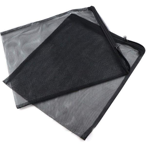 Filter Net Bag Aquarium Zipper Mesh Black