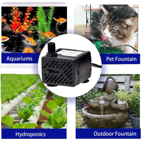 4W Submersible Pump 300L / H Fit for Saltwater and Freshwater