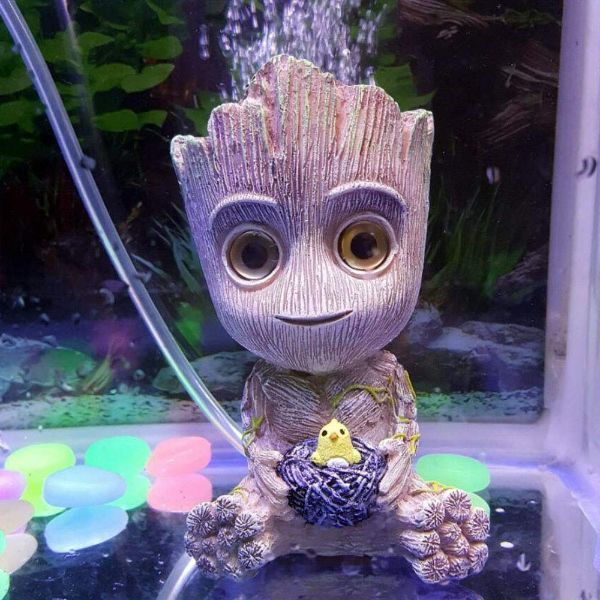 groot air plant Aquarium Groot Air Bubbler Decorations, Tree Man with Air Bubbler Ston – B&K PET Shop
