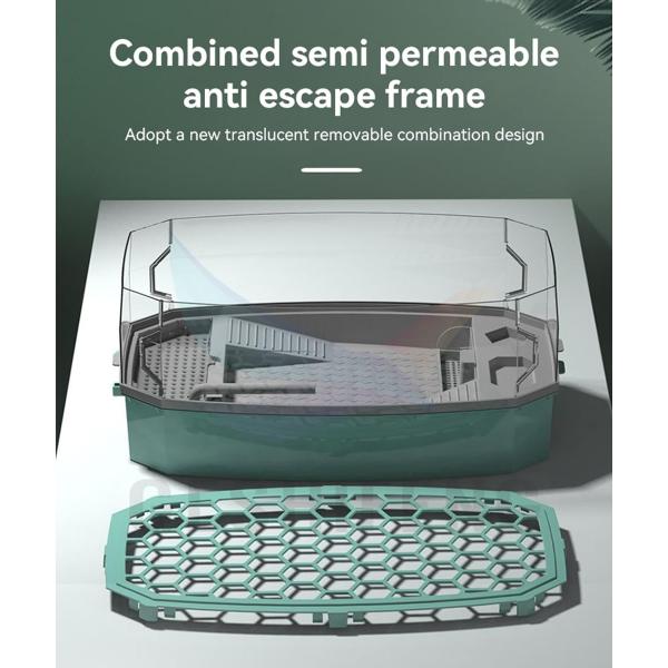 NomoyPet Detachable Terrarium Tank for Turtles & Reptiles with Lid and Pump