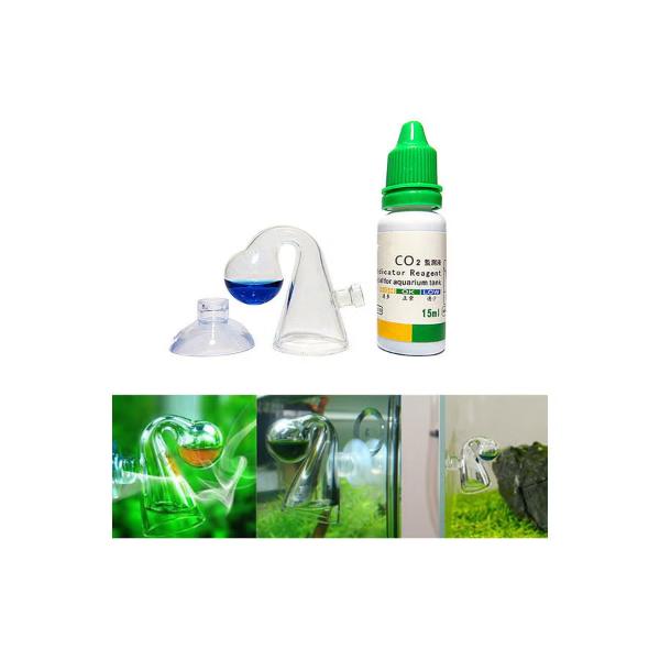 Aquatic Aquarium CO2 Glass Drop Checker PH Long Term Monitor Fish Bow Test White