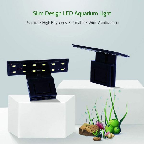 Aquarium Super Slim Clip On LED Clamping Light 220V 5W X3