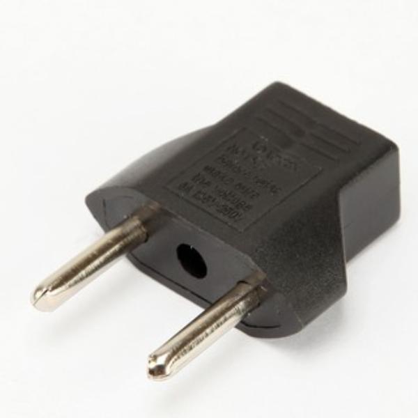 American US to European EU Power Outlet Plug