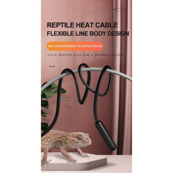 Nomoypet Reptile Bottom Heating Black Long Heat Cable for Terrarium Vivarium