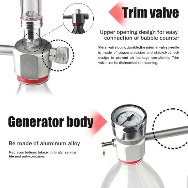 DIY CO2 Generator System Kit with Solenoid Valve Diffuser Included