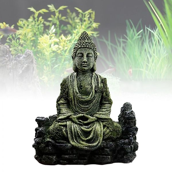 Aquarium Decorations Ancient Buddha Statue