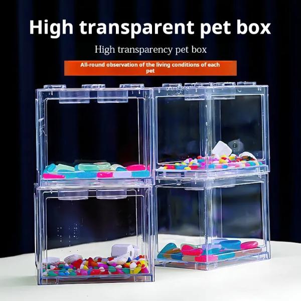 Small Betta Fish Tank  (Size) 12 x 8 x 10cm